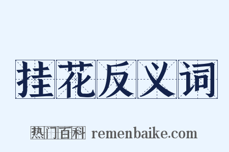 挂花反义词是什么意思的图片